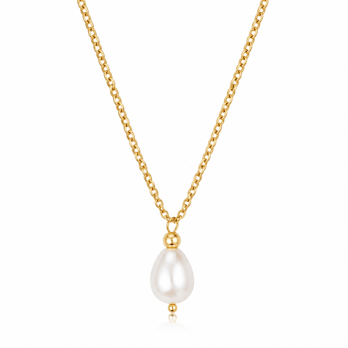 Bohomoon Stainless Steel Pearl Drop Necklace