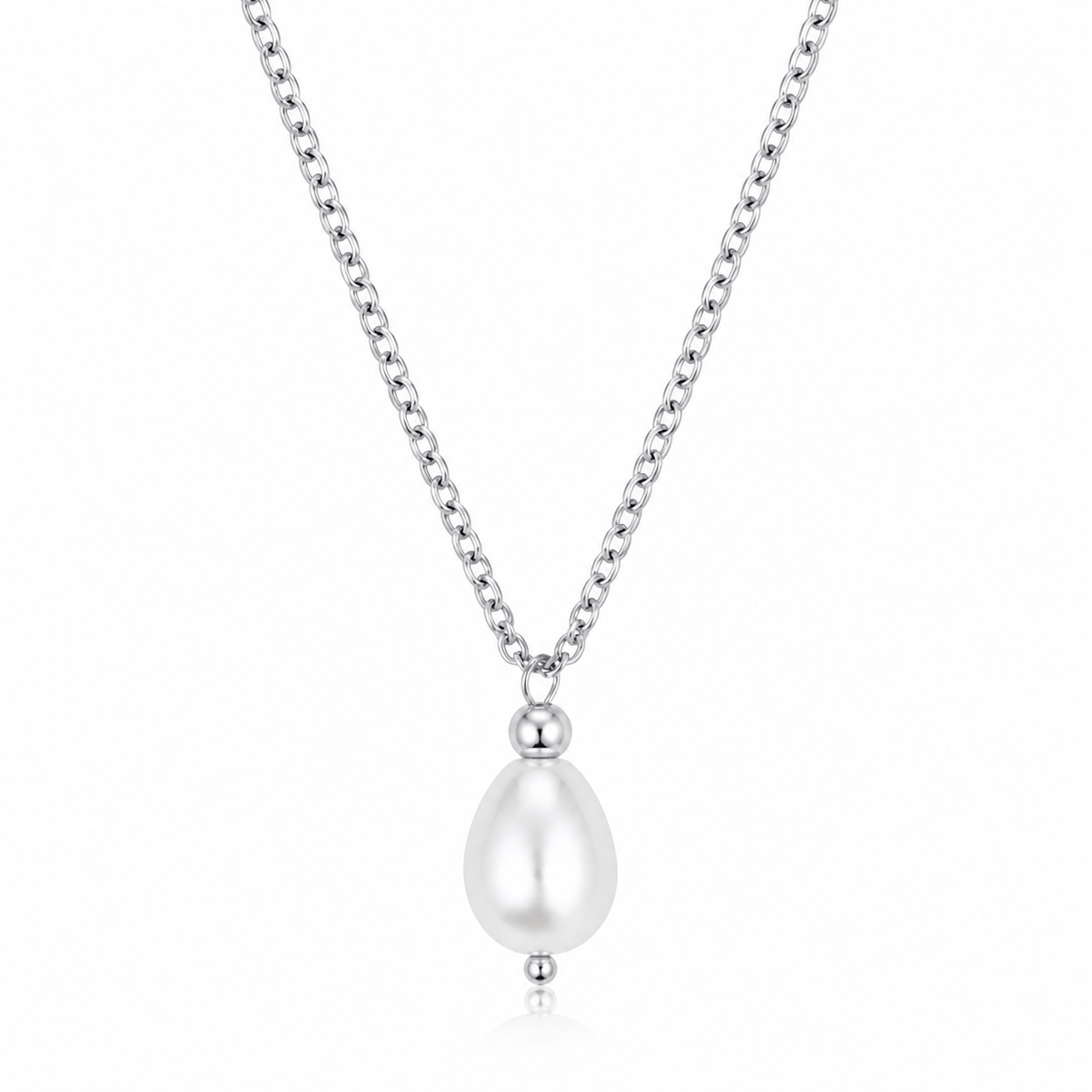 Bohomoon Stainless Steel Pearl Drop Necklace