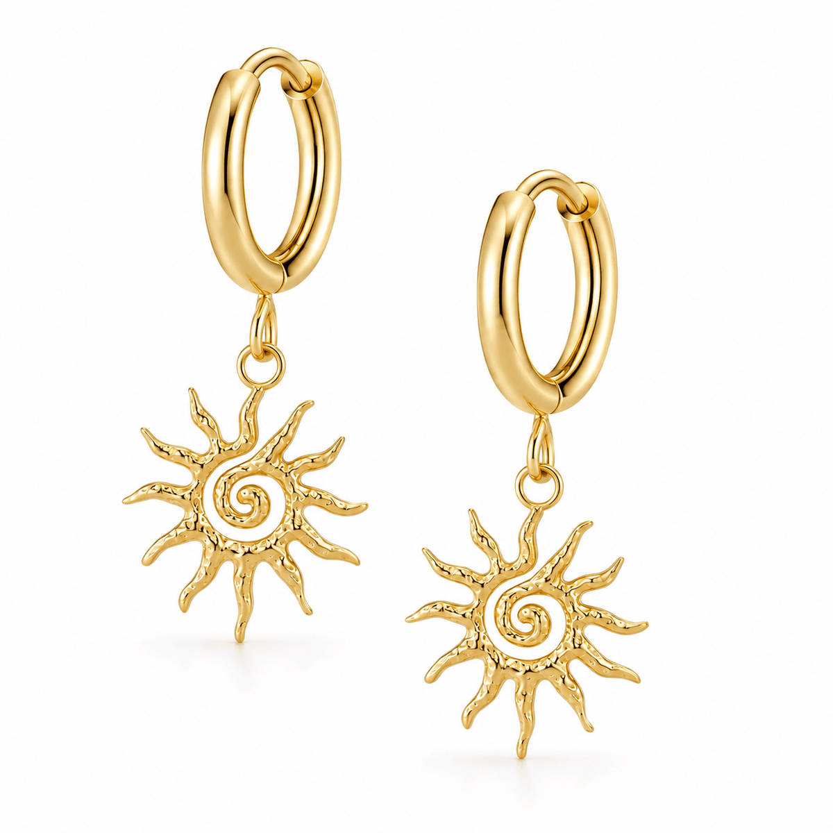 Bohomoon Stainless Steel Mini Ibiza Sun Hoop Earrings