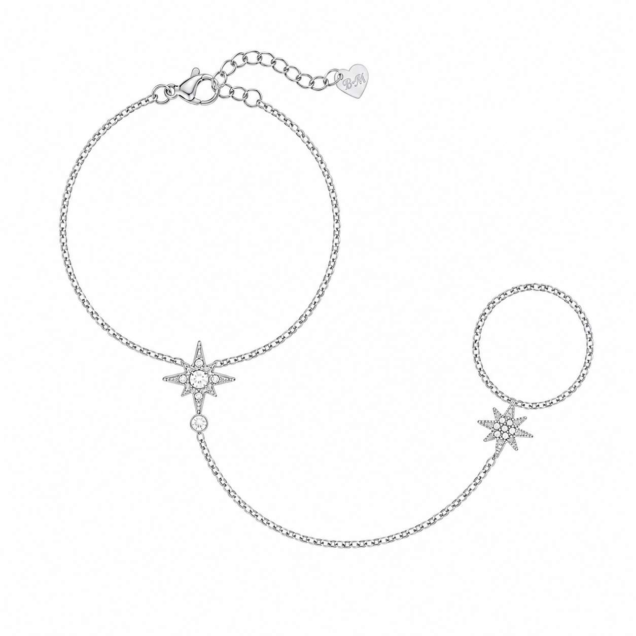 Bohomoon Stainless Steel Poppy Hand Chain Bracelet