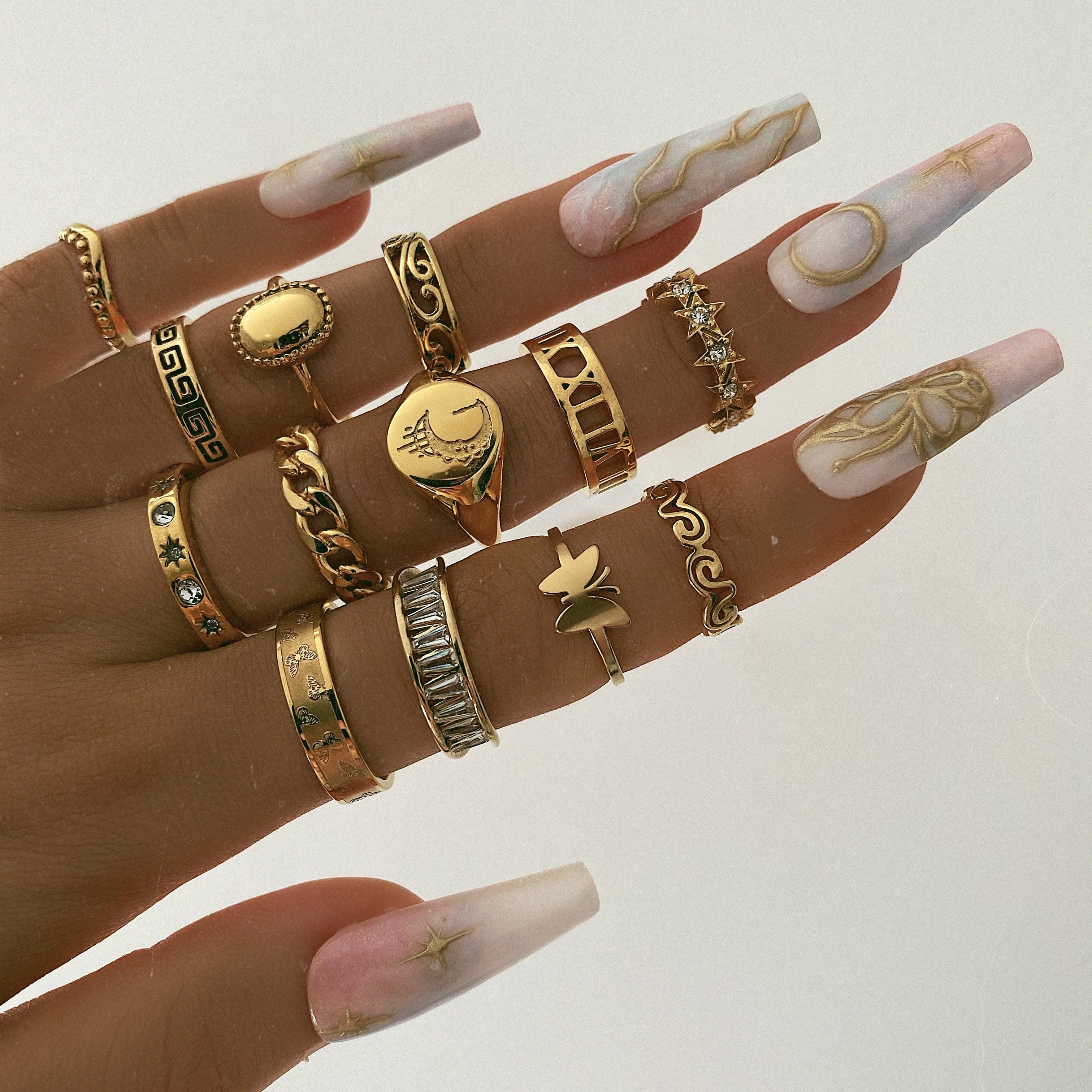 BohoMoon Stainless Steel Posie Butterfly Ring
