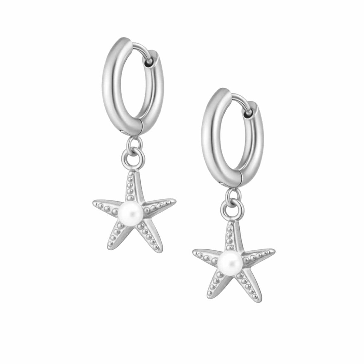 Bohomoon Stainless Steel Positano Pearl Starfish Earrings