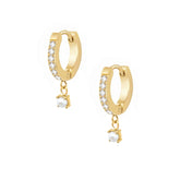 Bohomoon Stainless Steel Priscilla Pearl Hoop Earrings