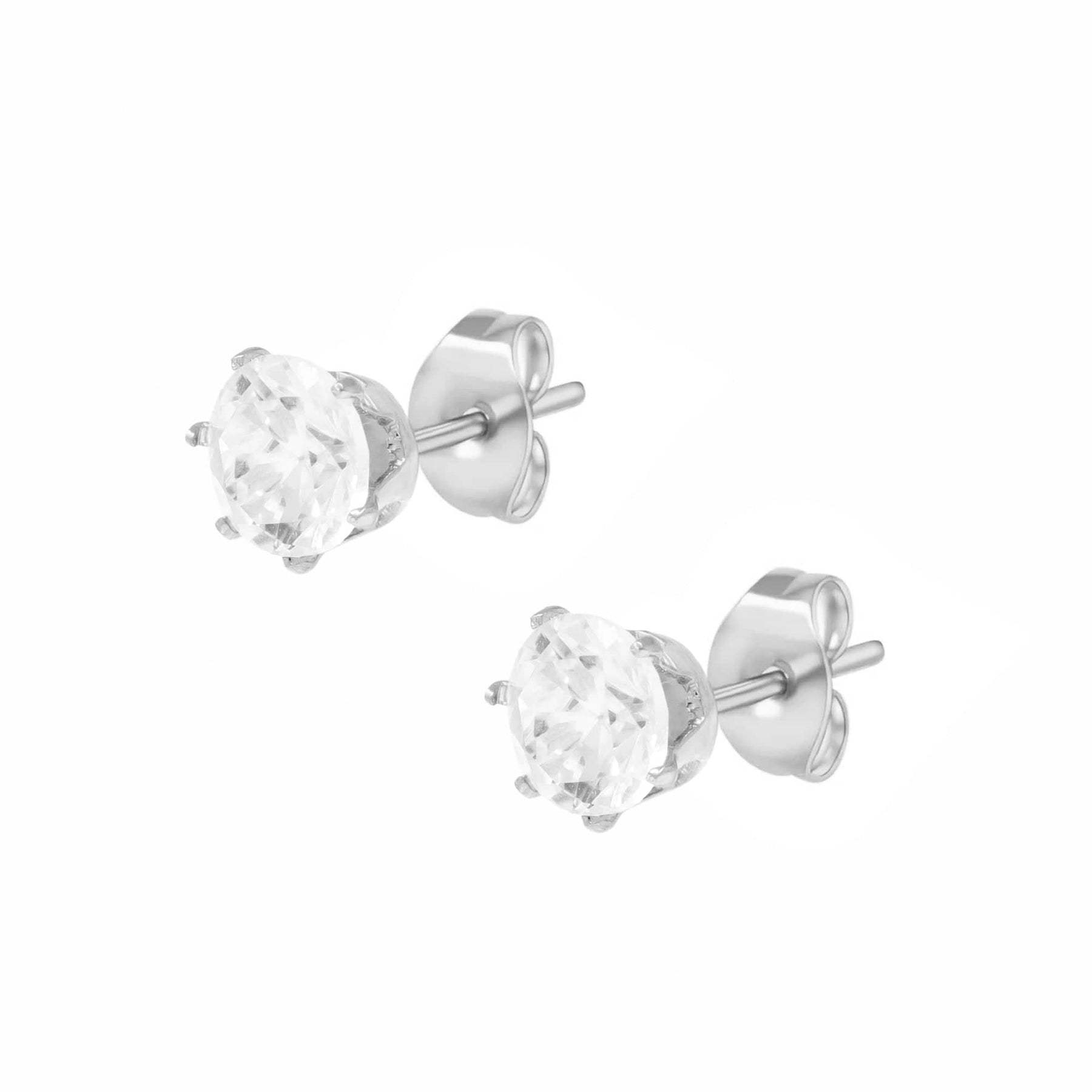 BohoMoon Stainless Steel Pristine Stud Earrings Silver