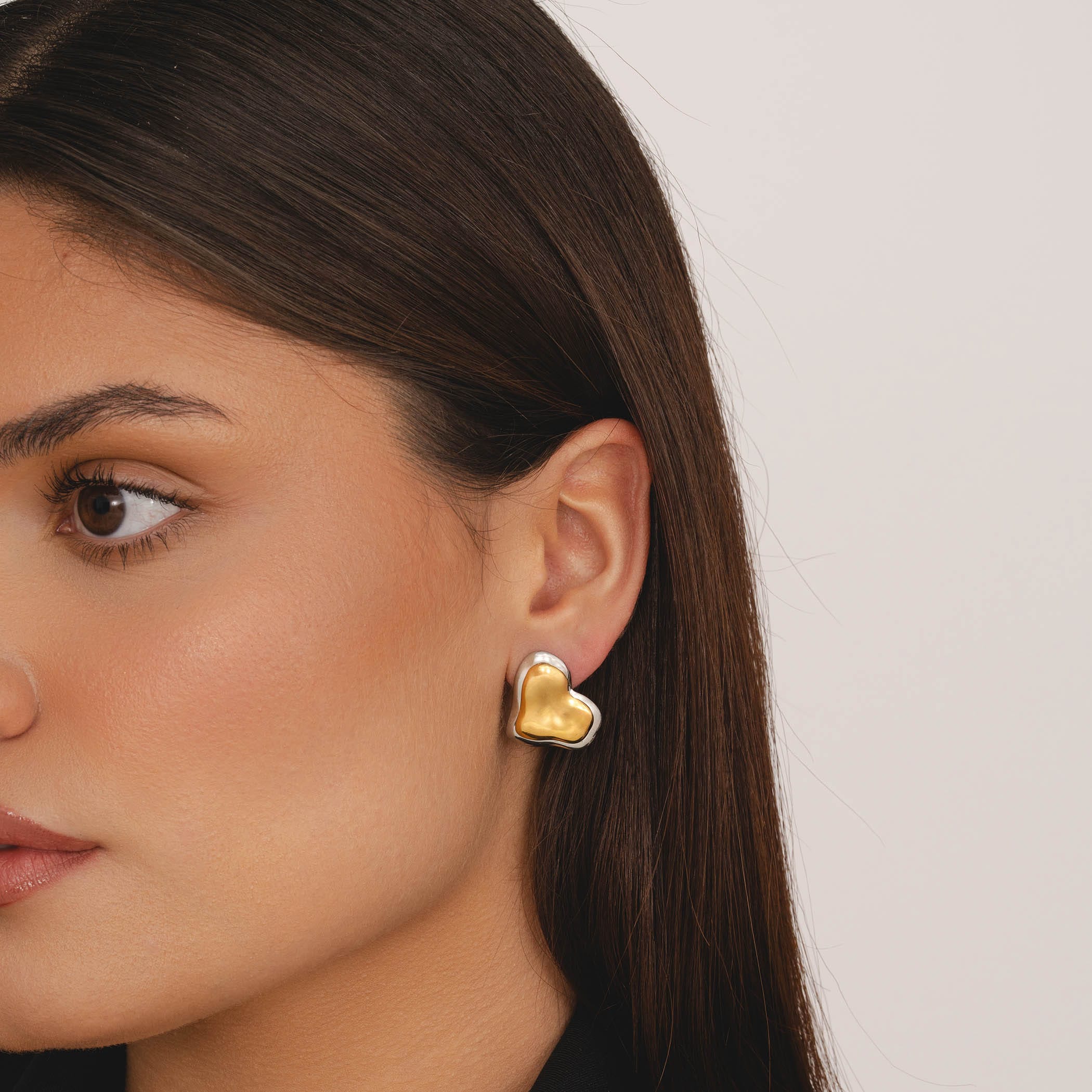 Bohomoon Stainless Steel Pulse Stud Earrings