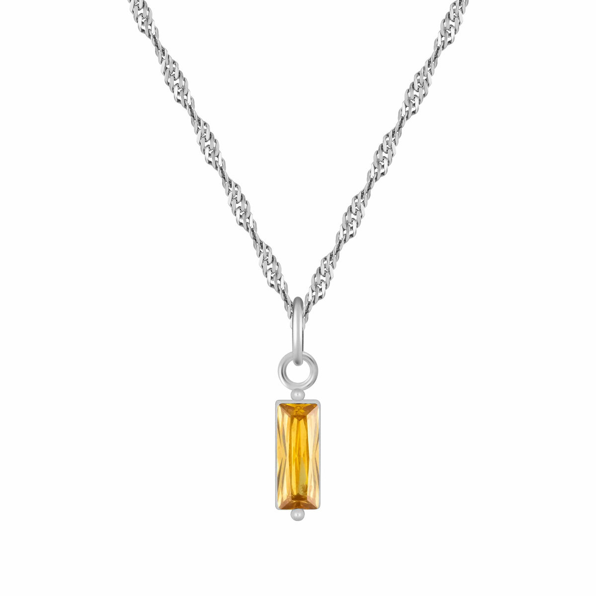 Bohomoon Stainless Steel Quartet Birthstone Necklace