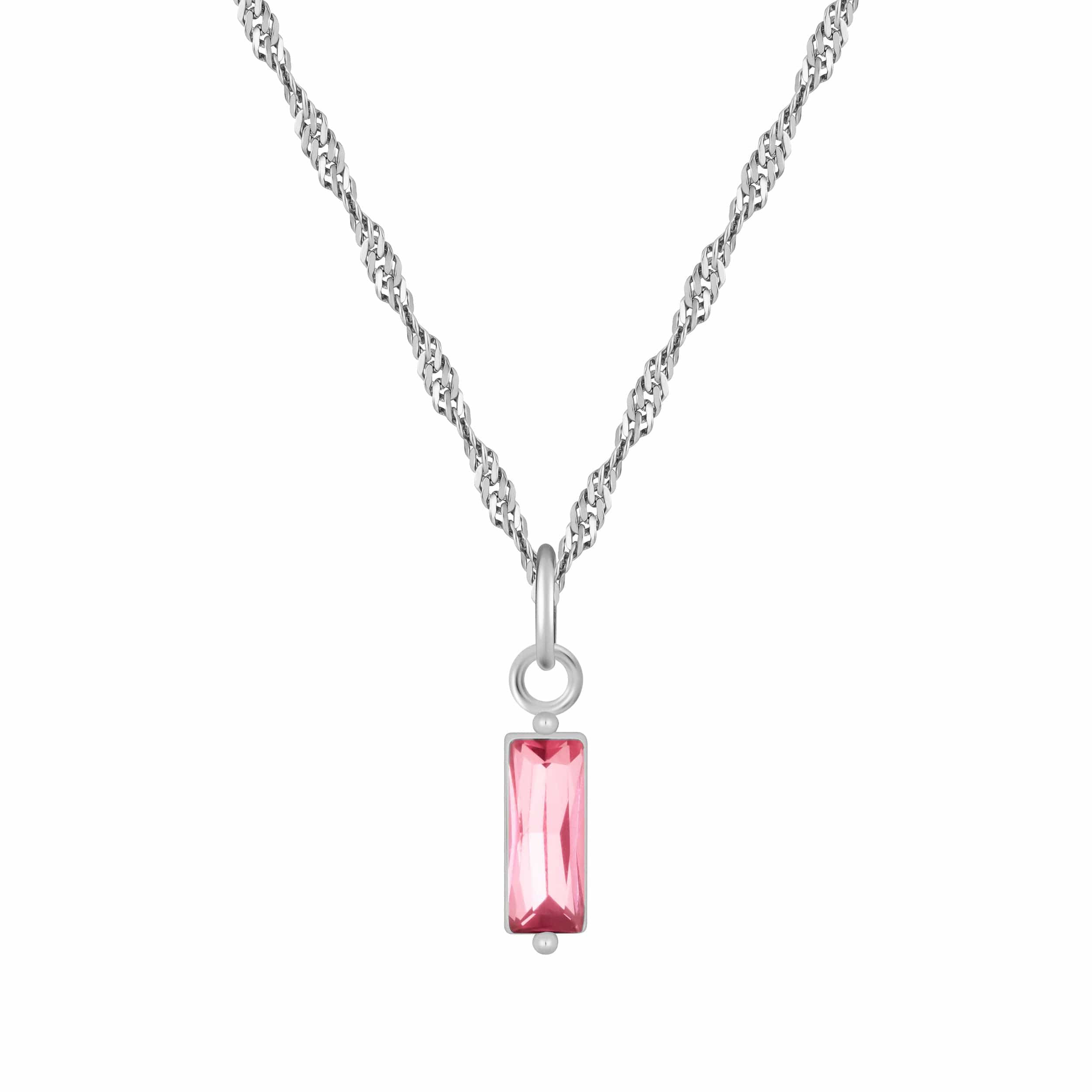 Bohomoon Stainless Steel Quartet Birthstone Necklace