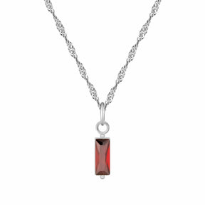 Bohomoon Stainless Steel Quartet Birthstone Necklace