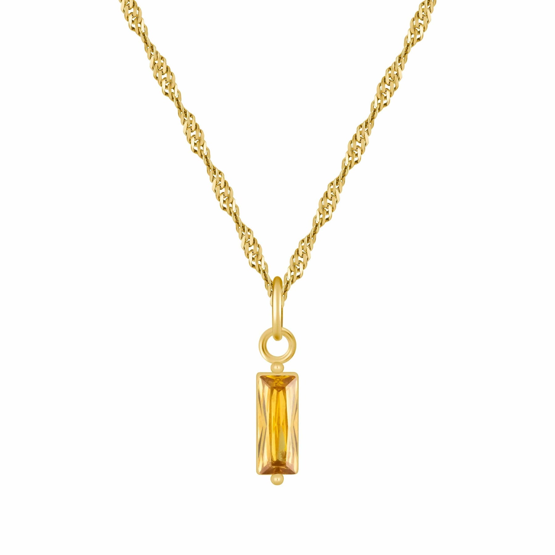 Bohomoon Stainless Steel Quartet Birthstone Necklace