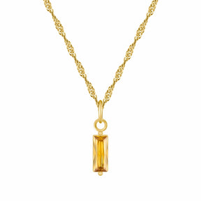 Bohomoon Stainless Steel Quartet Birthstone Necklace