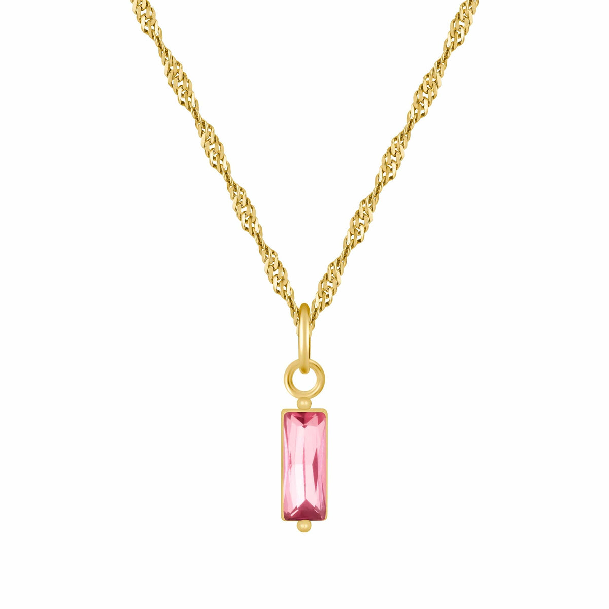 Bohomoon Stainless Steel Quartet Birthstone Necklace