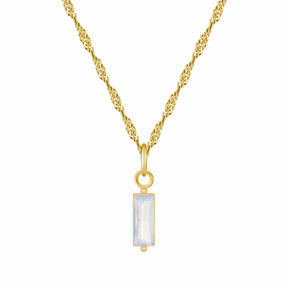 Bohomoon Stainless Steel Quartet Birthstone Necklace