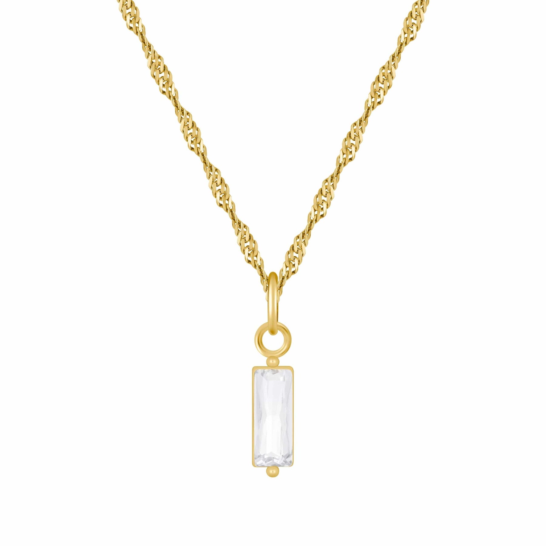 Bohomoon Stainless Steel Quartet Birthstone Necklace