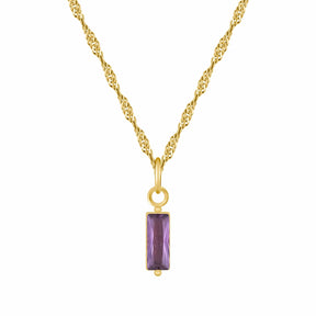 Bohomoon Stainless Steel Quartet Birthstone Necklace