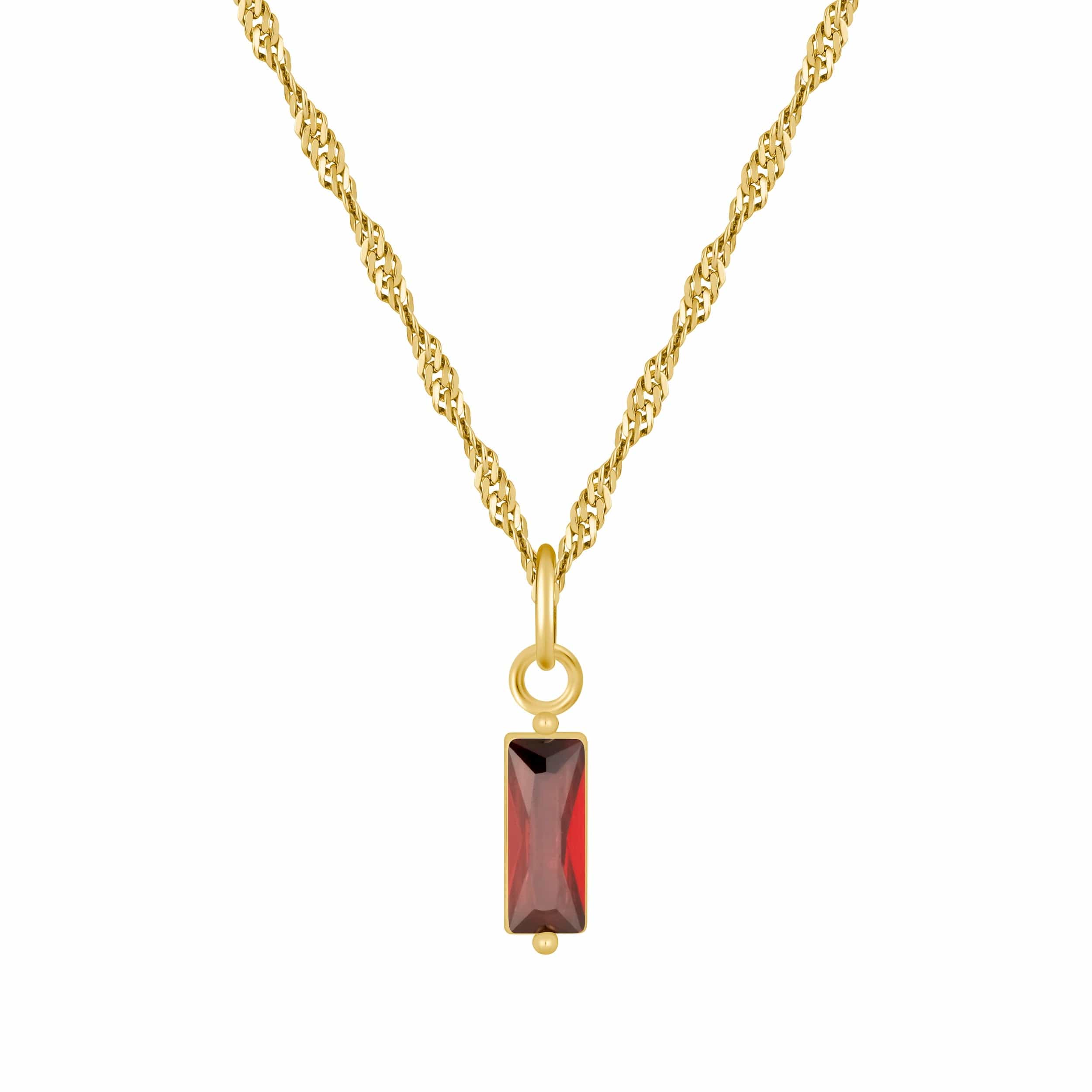 Bohomoon Stainless Steel Quartet Birthstone Necklace