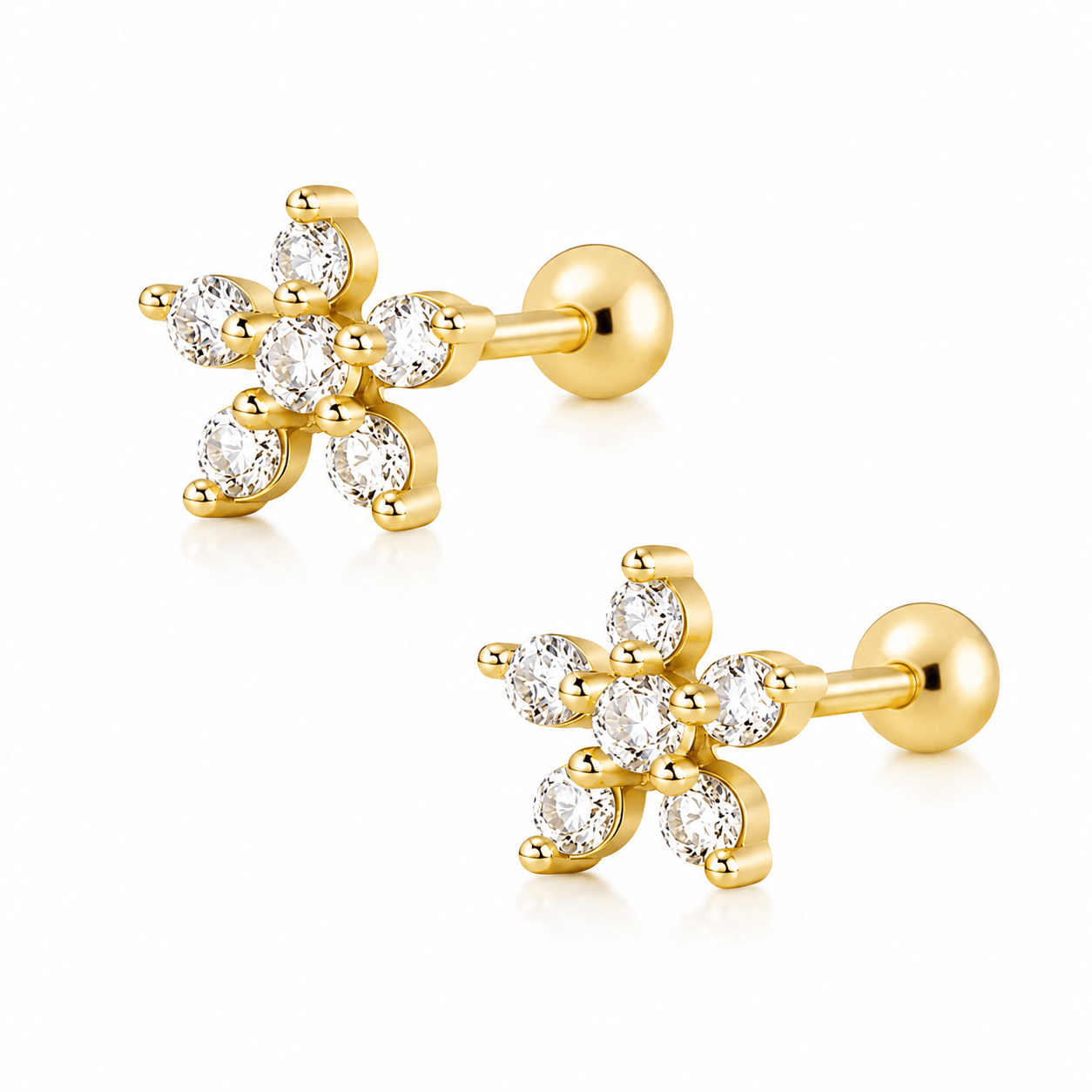 Bohomoon Stainless Steel Quinn Flower Stud Earrings