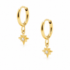 Bohomoon Stainless Steel Radiance Star Hoop Earrings