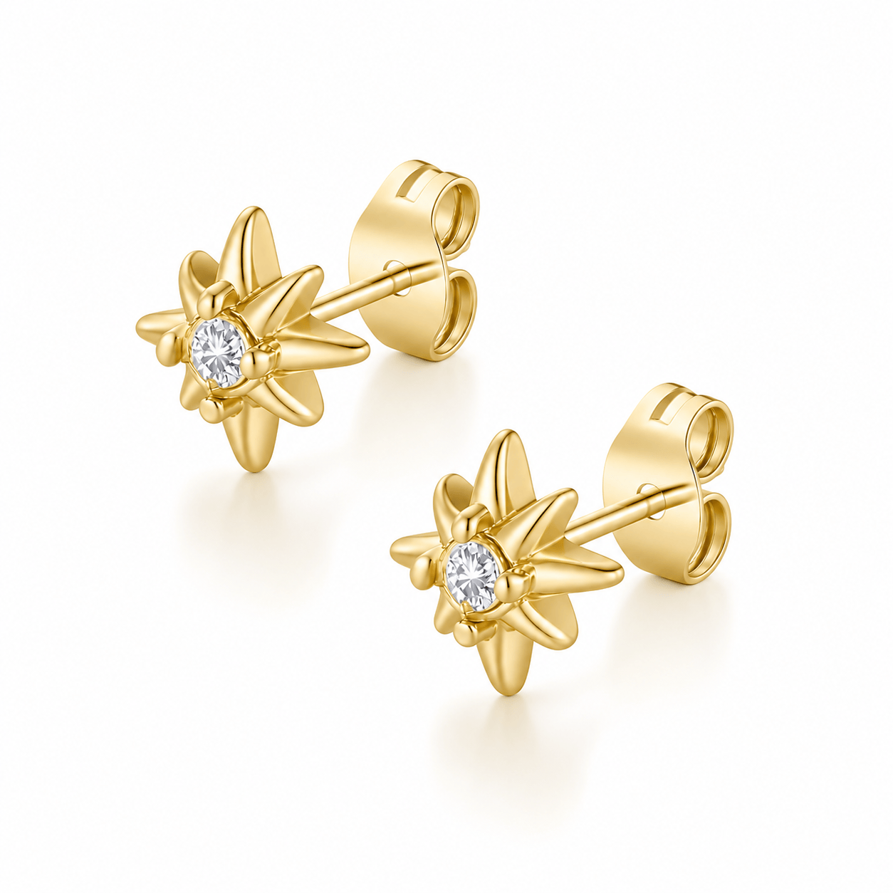 Bohomoon Stainless Steel Radiance Star Stud Earrings