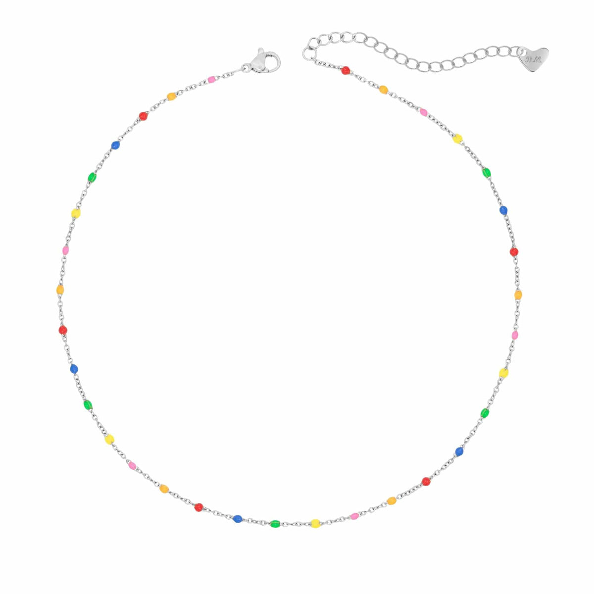 Bohomoon Stainless Steel Rainbow Beaded Necklace