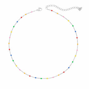 Bohomoon Stainless Steel Rainbow Beaded Necklace