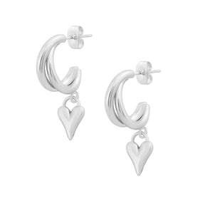 BOHOMOON Stainless Steel Ramona Hoop Earrings Silver