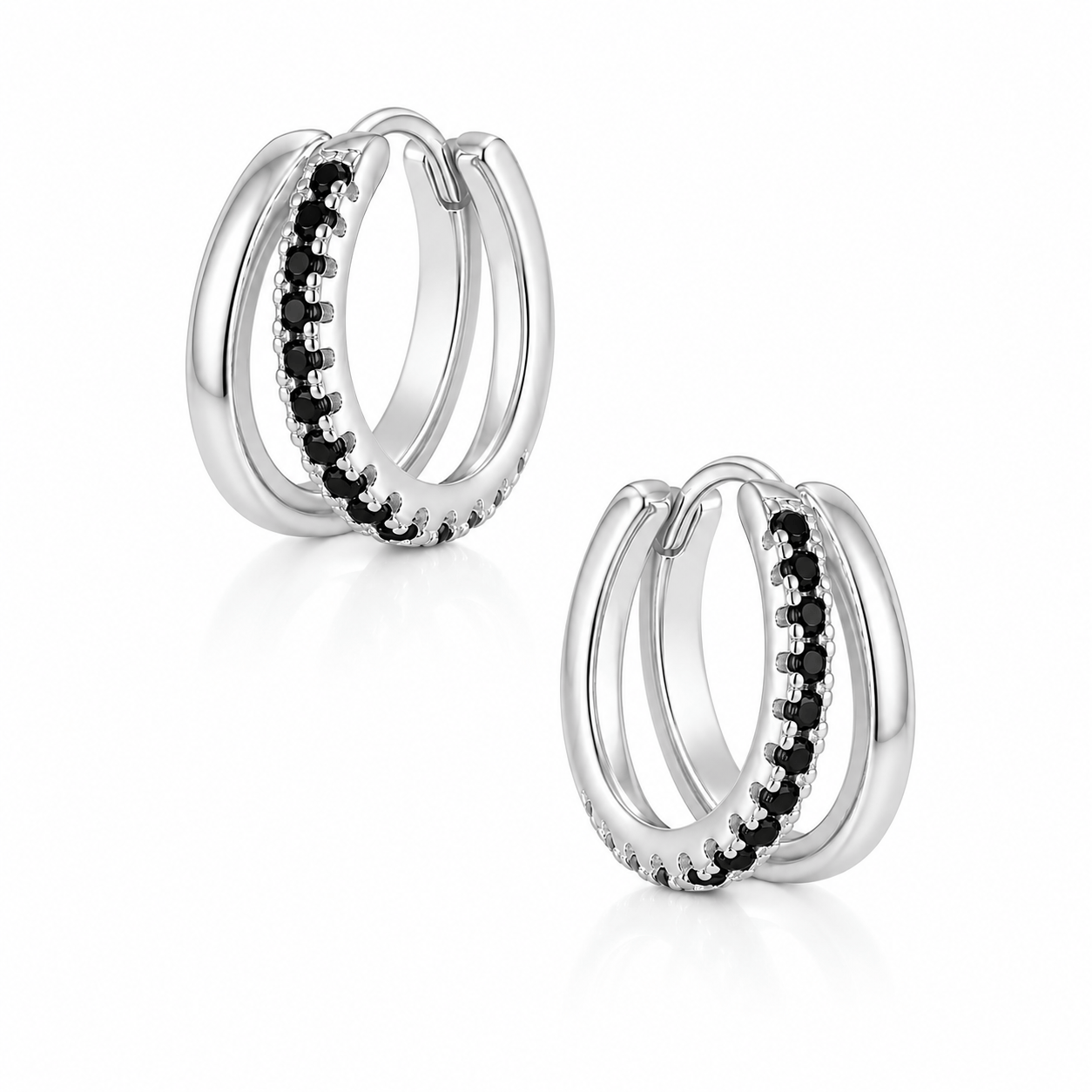 Bohomoon Stainless Steel Raven Hoop Earrings