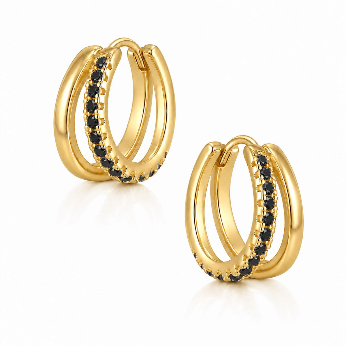 Bohomoon Stainless Steel Raven Hoop Earrings