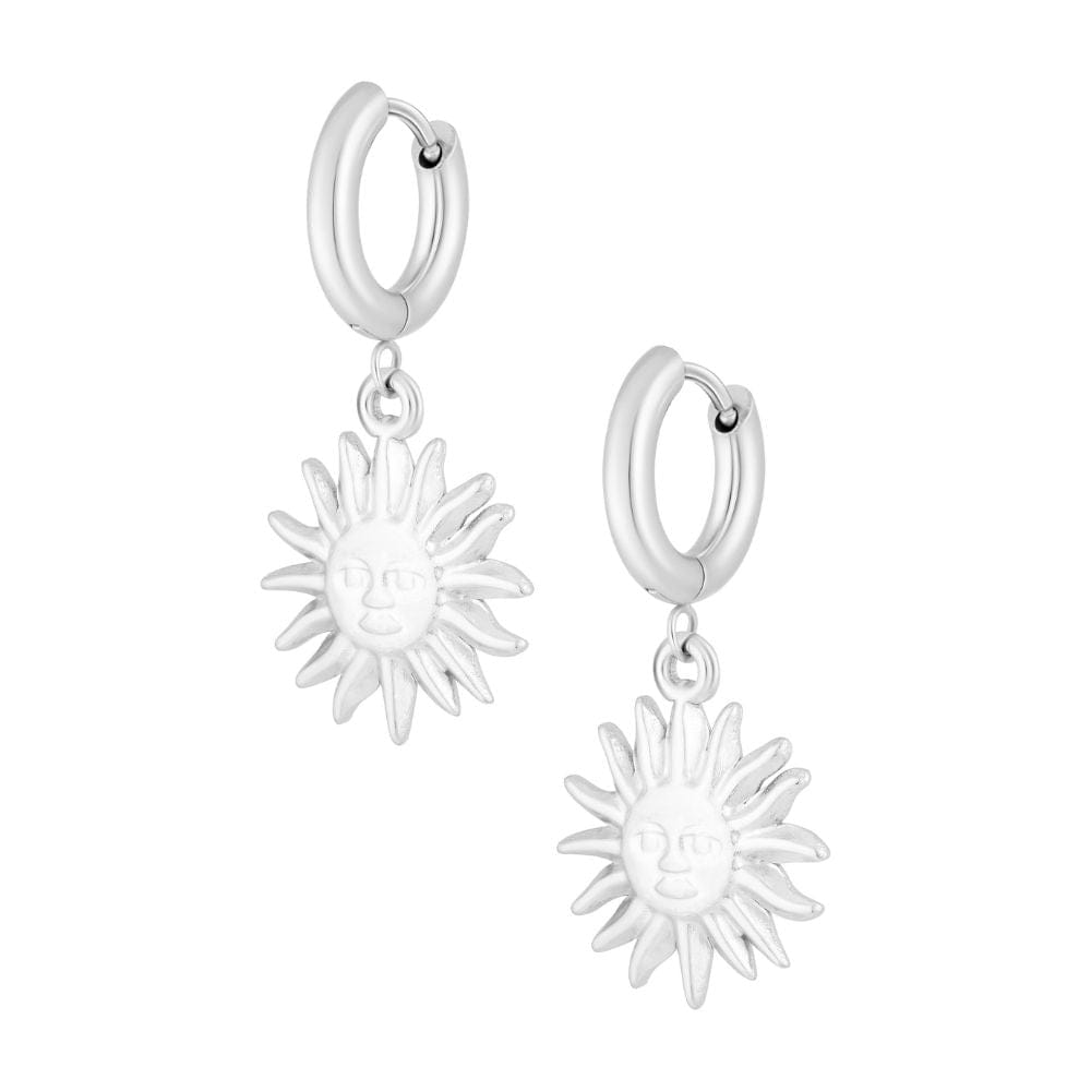 Bohomoon Stainless Steel Ray Of Sunshine Hoop Earrings