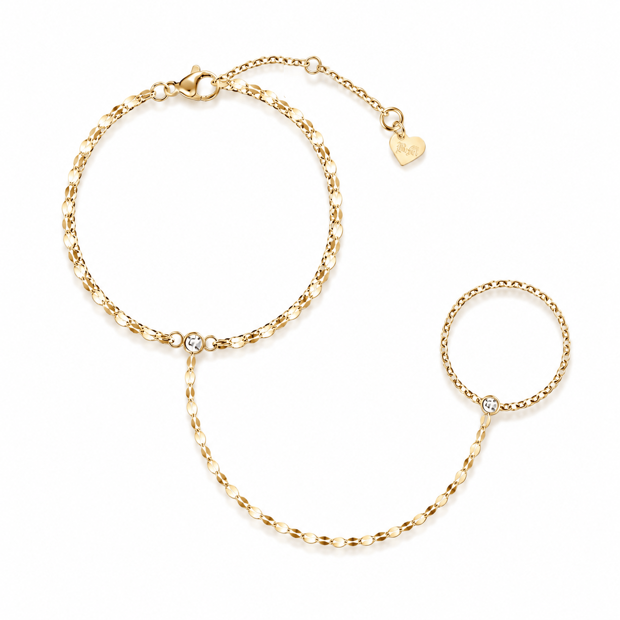 Bohomoon Stainless Steel Reckless Hand Chain Bracelet