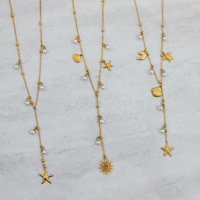 Bohomoon Stainless Steel Reef Lariat Necklace