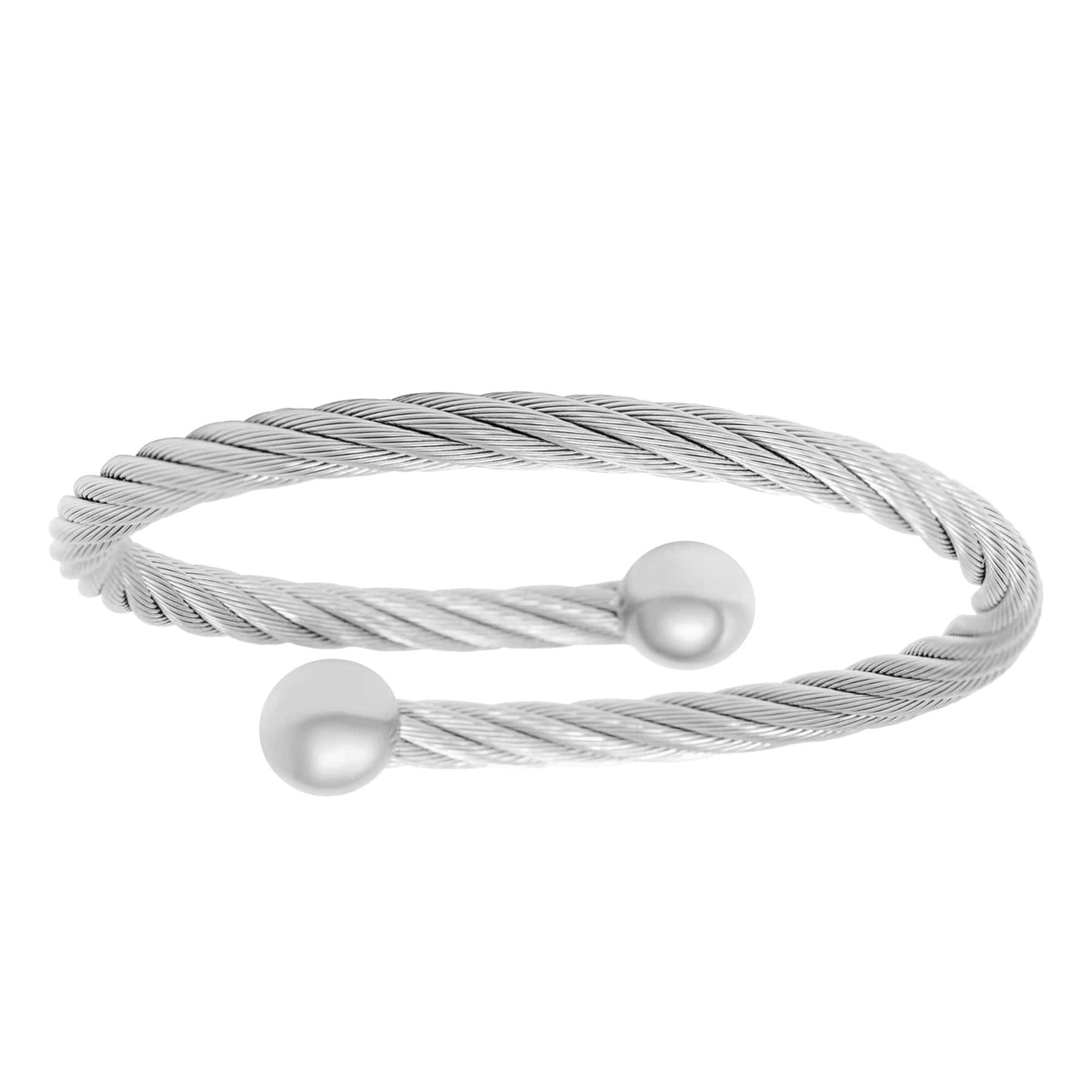 BohoMoon Stainless Steel Remi Cuff Bracelet Silver