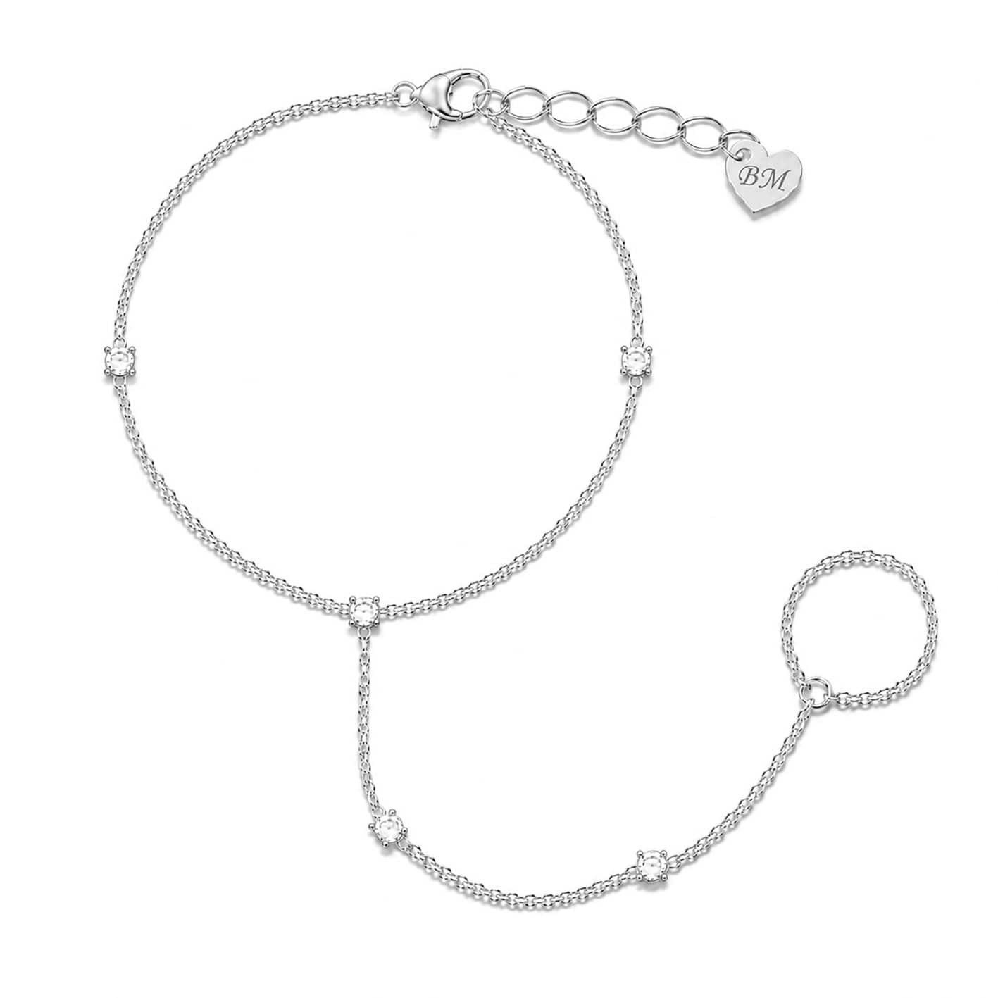 Bohomoon Stainless Steel Remy Hand Chain Bracelet