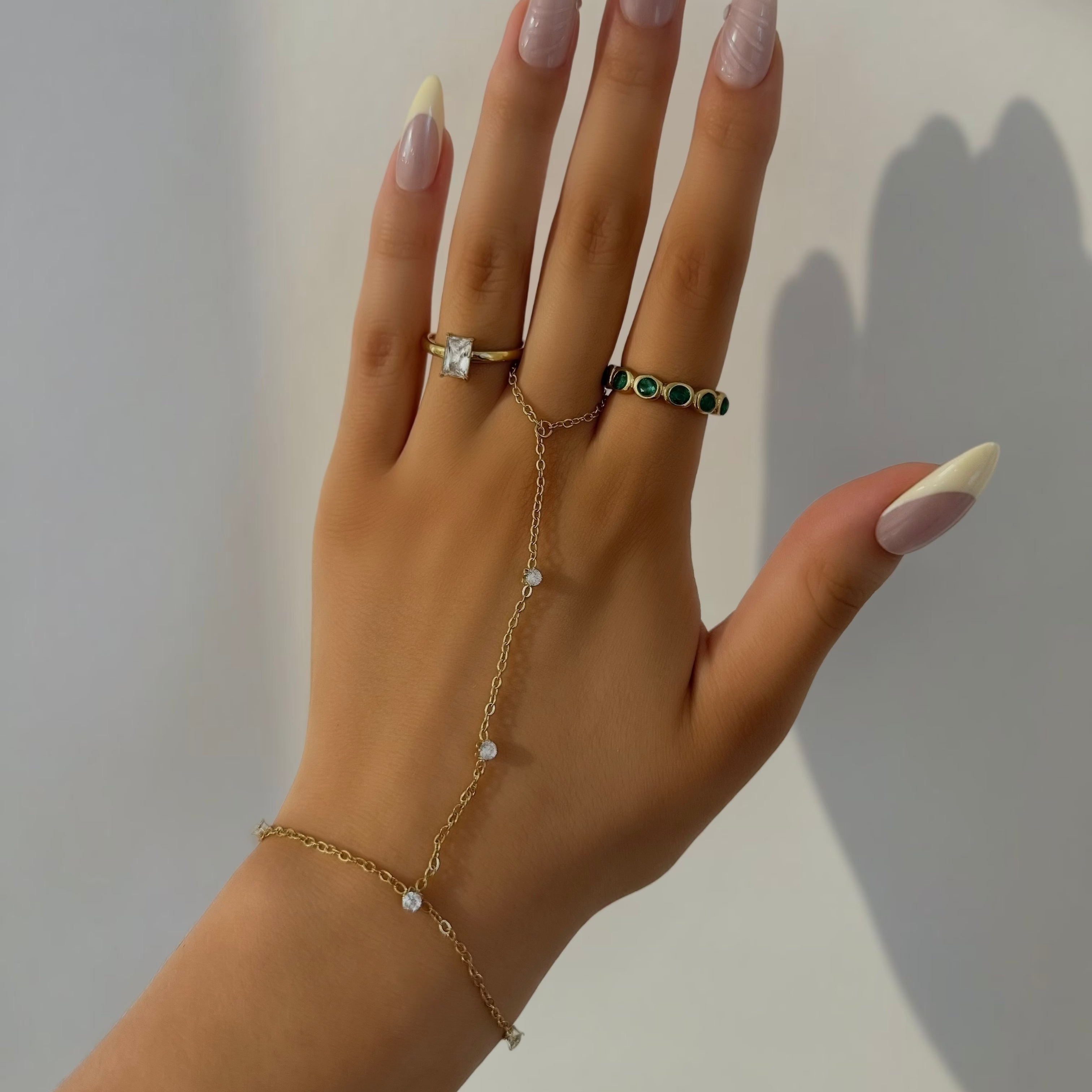 Bohomoon Stainless Steel Remy Hand Chain Bracelet