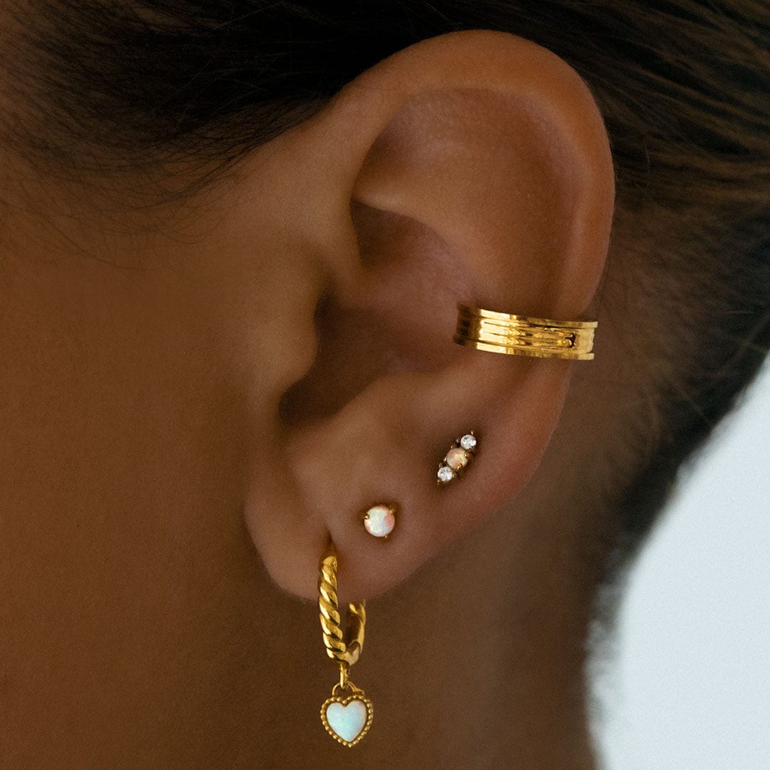 Bohomoon Stainless Steel Ridge Ear Cuff