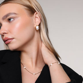 Bohomoon Stainless Steel Robin Pearl Necklace