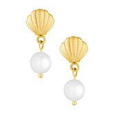 Bohomoon Stainless Steel Rosa Pearl Stud Earrings