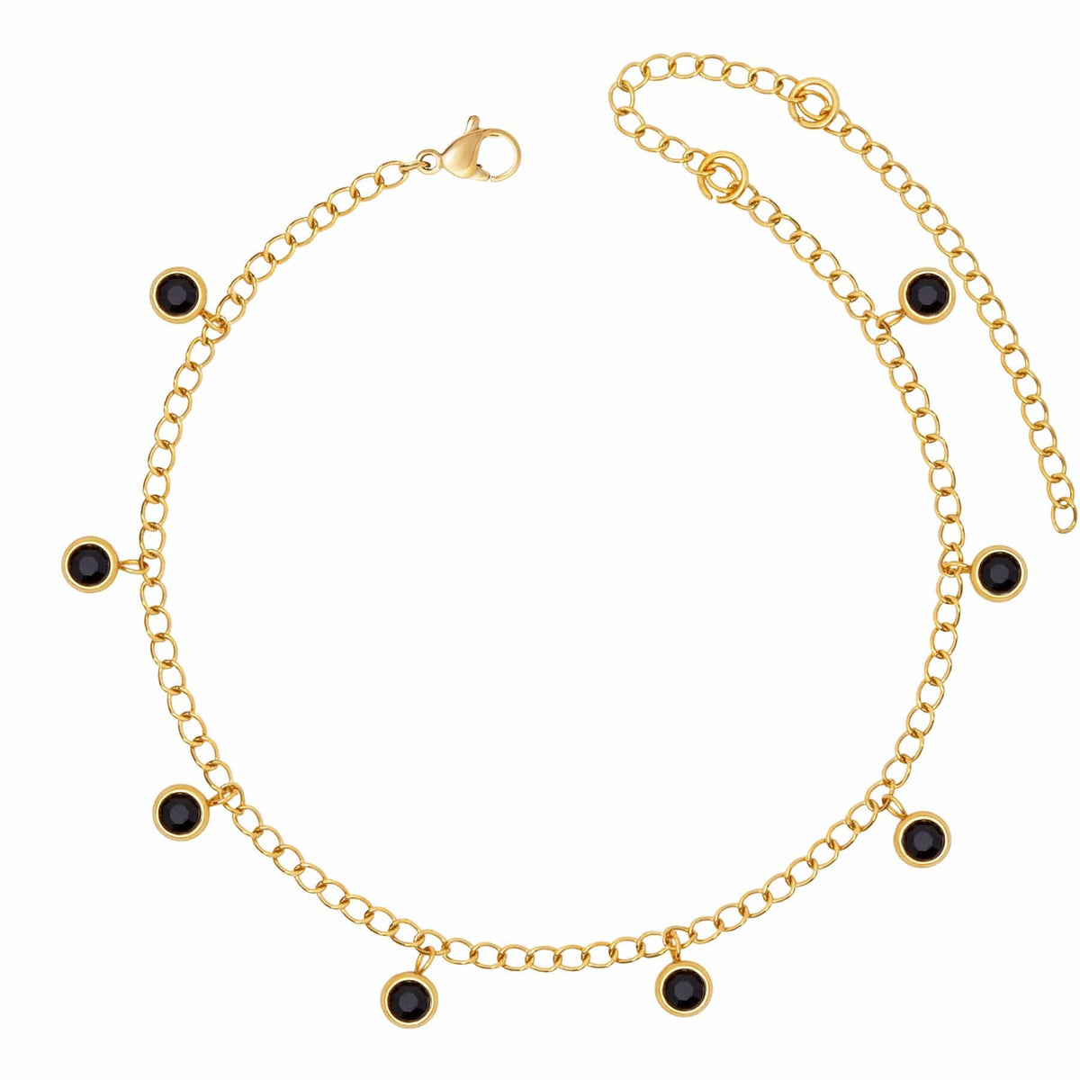 BohoMoon Stainless Steel Sable Anklet Gold