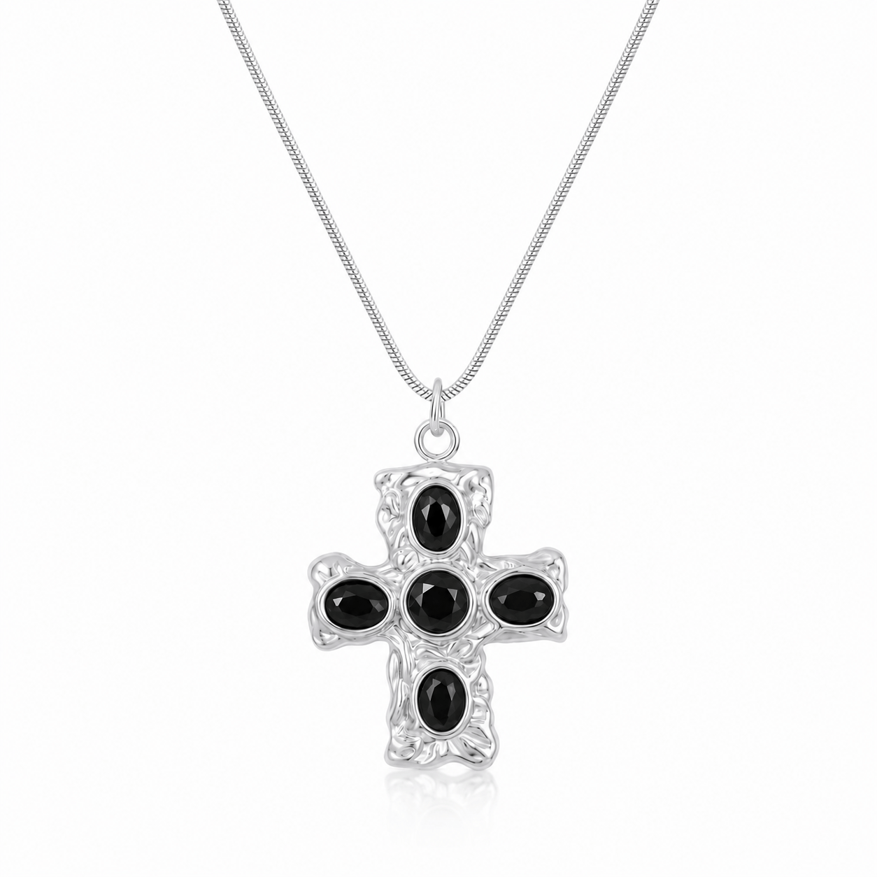 Bohomoon Stainless Steel Sable Cross Necklace