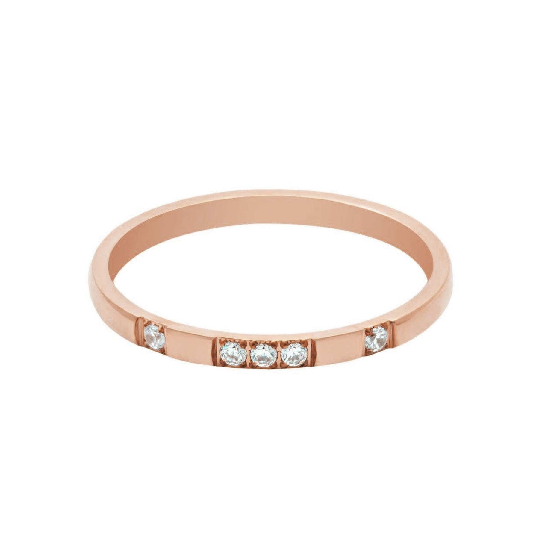 BohoMoon Stainless Steel Sadie Ring Rose Gold / US 3 / UK F / EUR 44 / (midi)