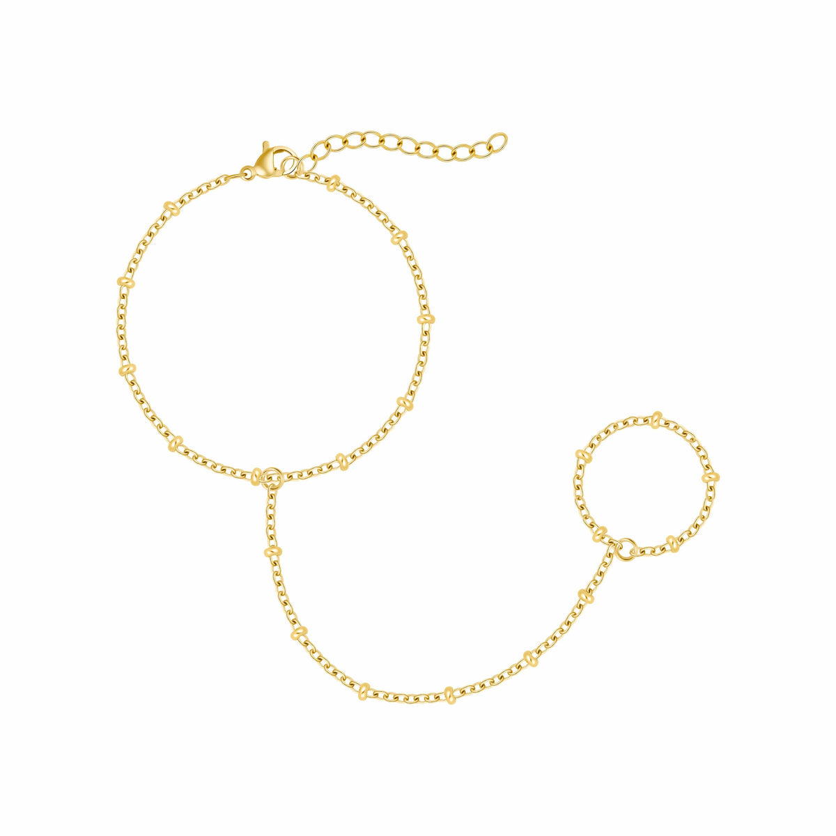 Bohomoon Stainless Steel Saint Hand Chain Bracelet