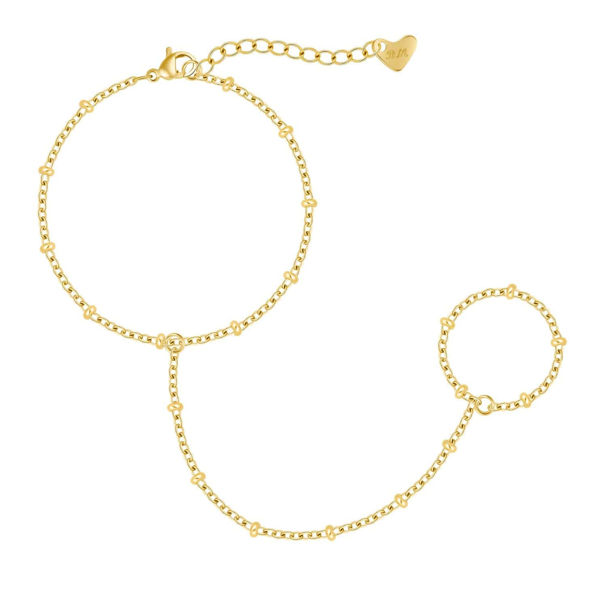 Bohomoon Stainless Steel Saint Hand Chain Bracelet