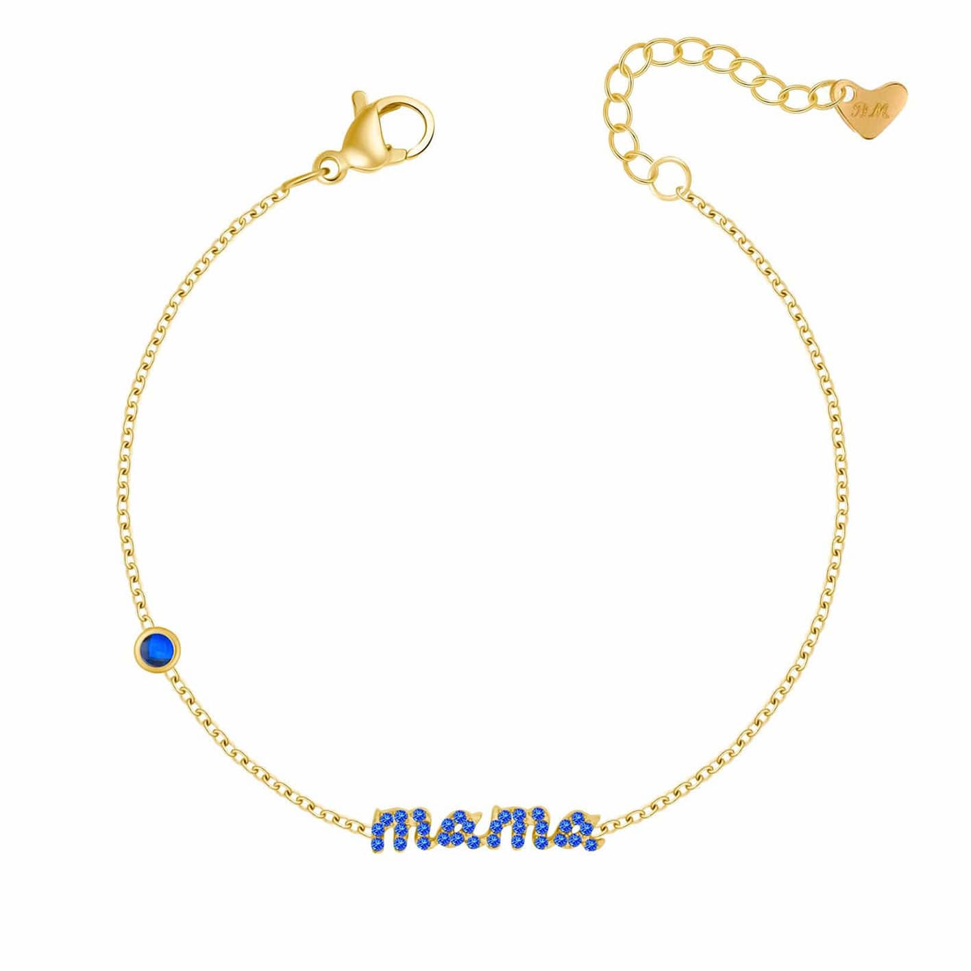 Bohomoon Stainless Steel Sapphire Mama Bracelet