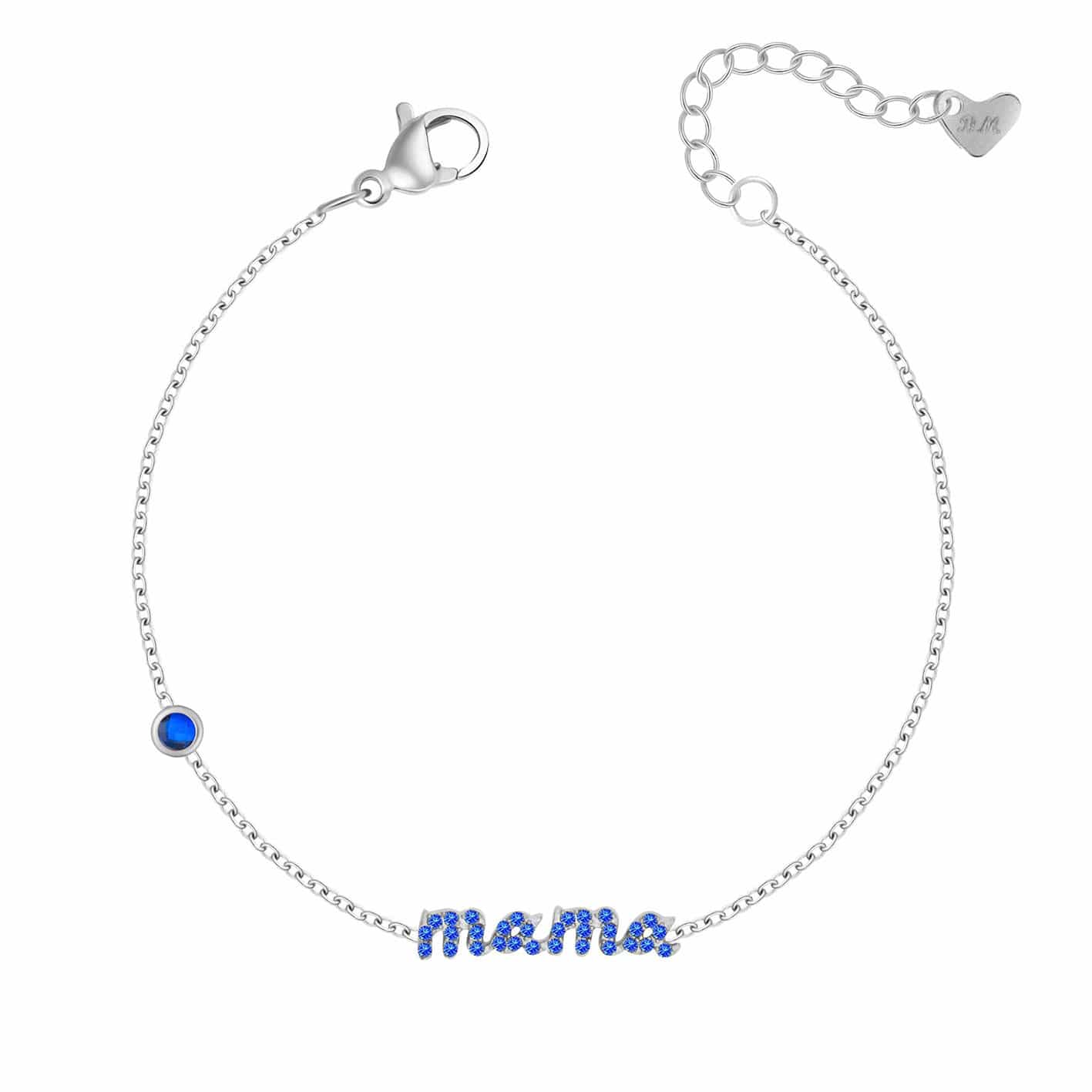 Bohomoon Stainless Steel Sapphire Mama Bracelet