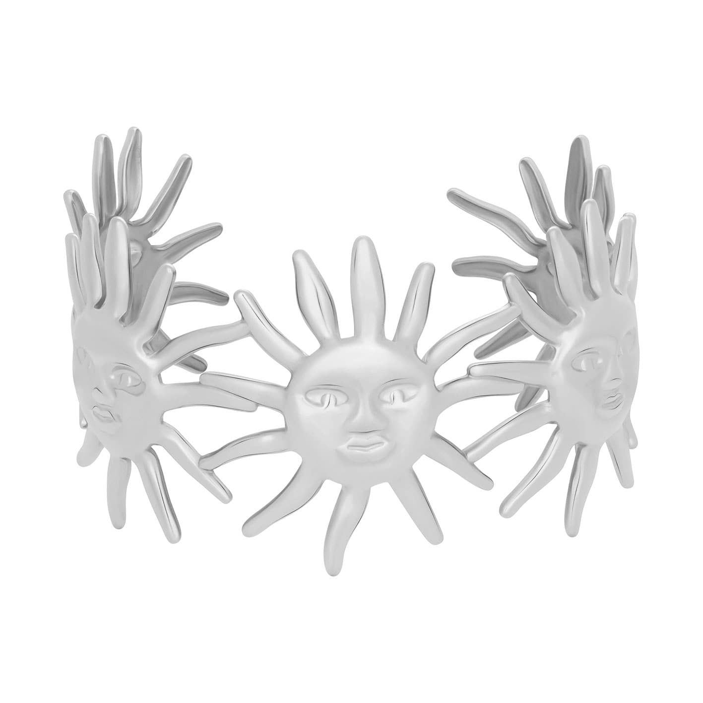 Bohomoon Stainless Steel Scorch Sun Cuff Bracelet