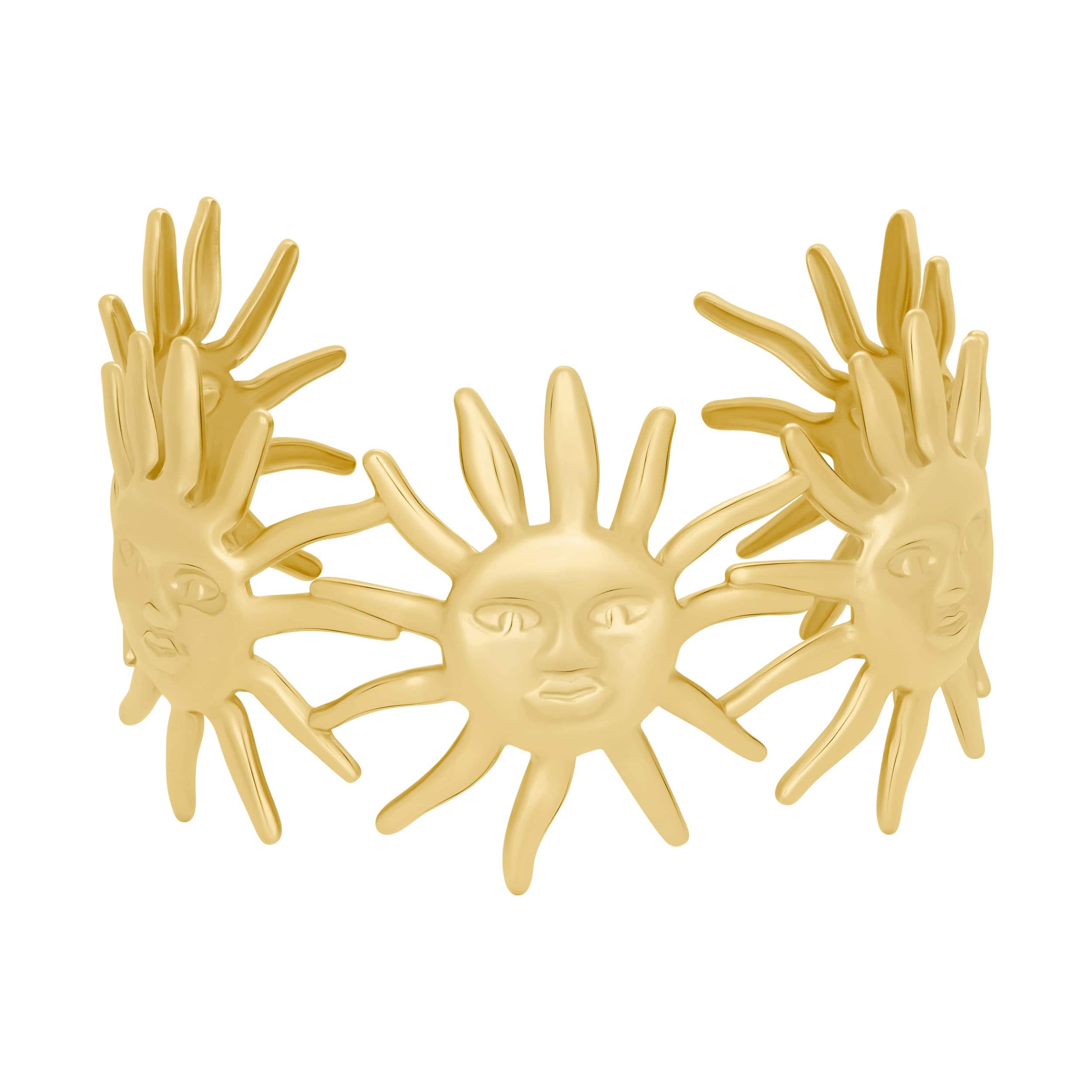 Bohomoon Stainless Steel Scorch Sun Cuff Bracelet