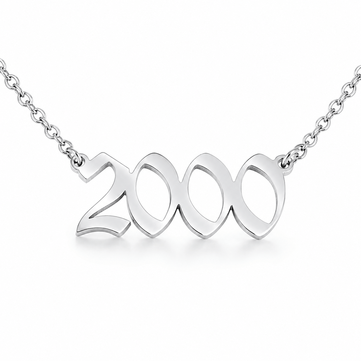 Bohomoon Stainless Steel Script Year Choker Necklace