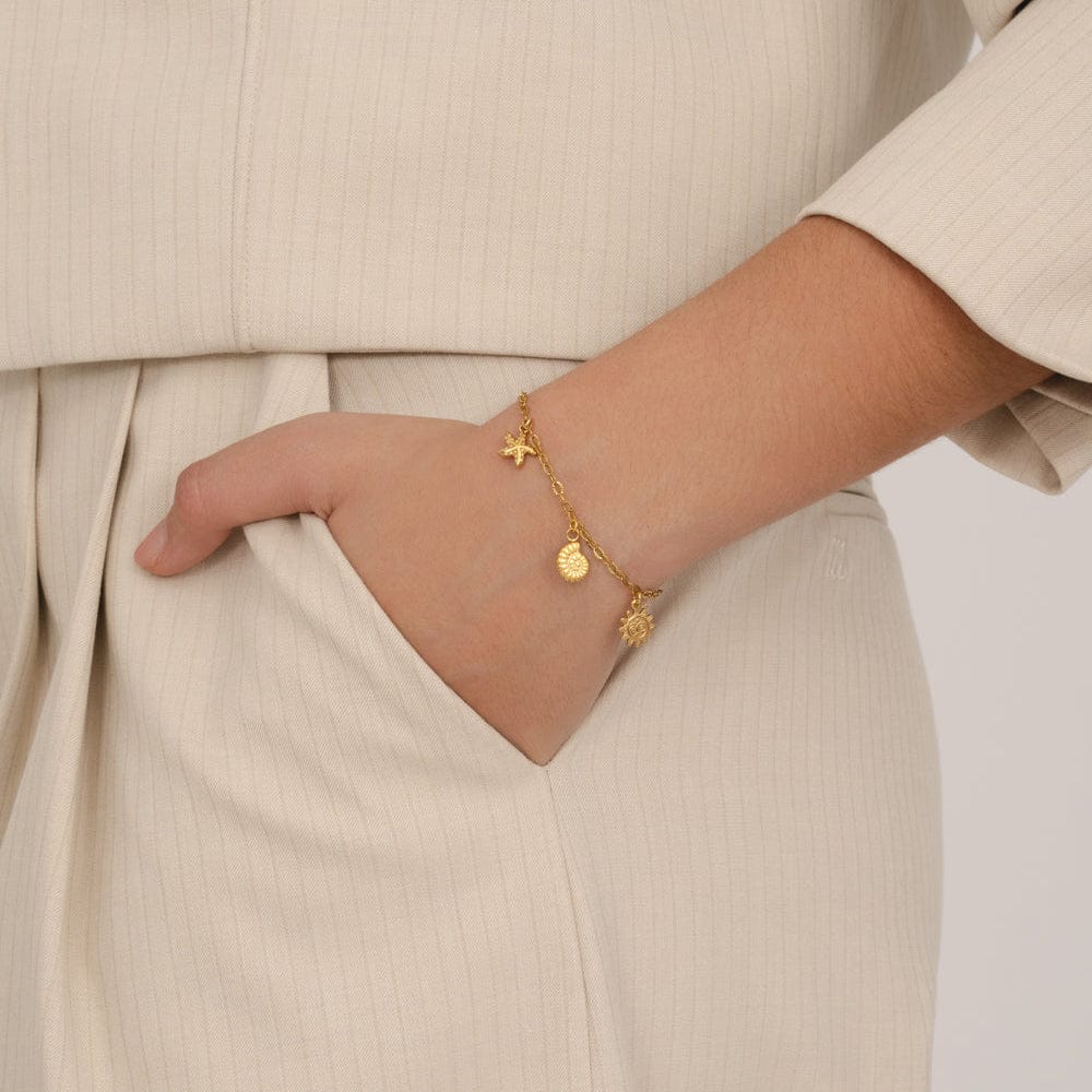 Bohomoon Stainless Steel Seaside Charm Bracelet