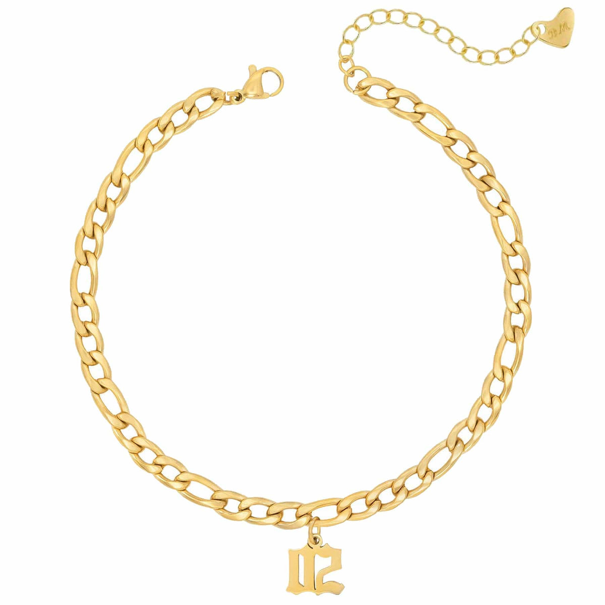 Bohomoon Stainless Steel Sequence Figaro Year Anklet