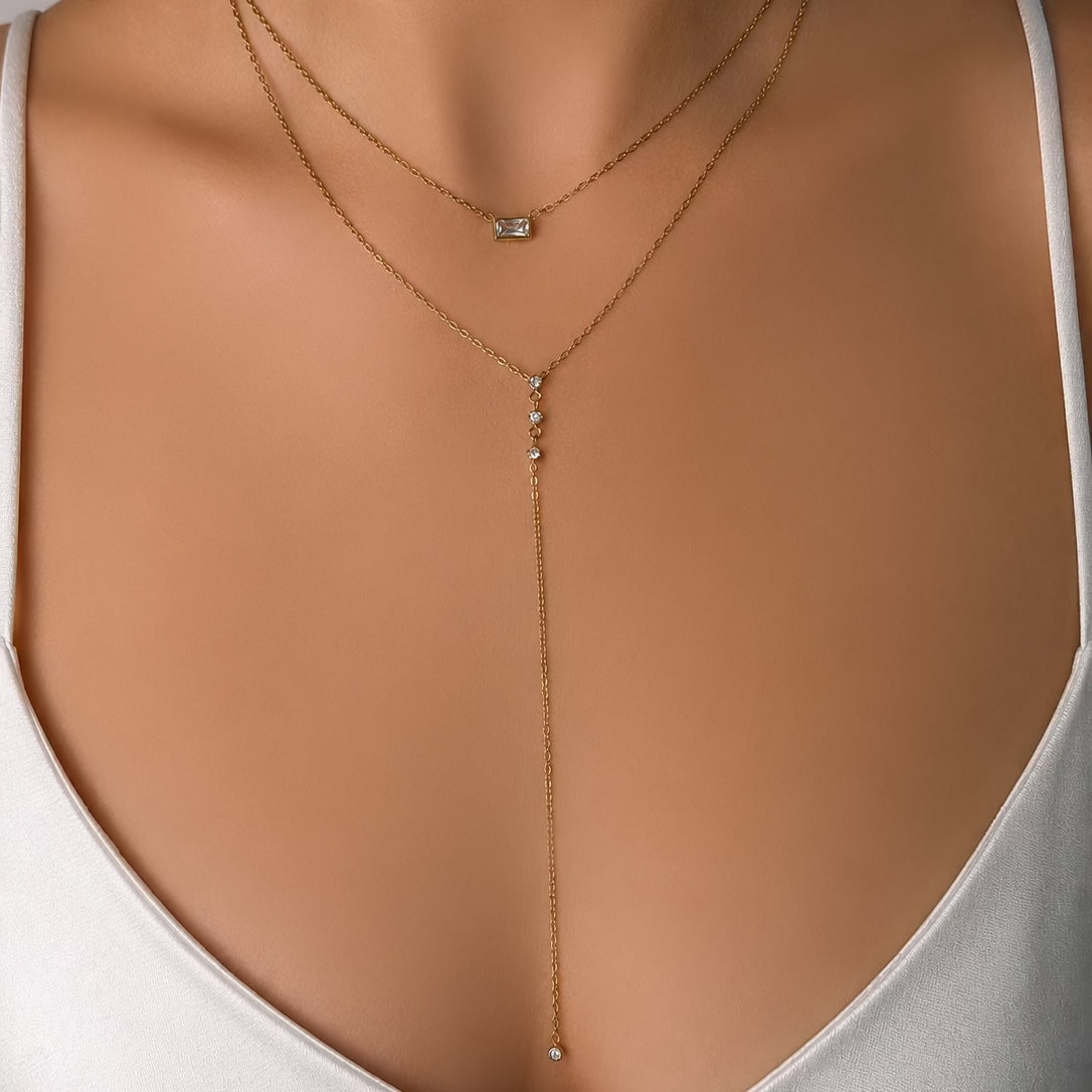 Bohomoon Stainless Steel Serendipity Layered Lariat Necklace