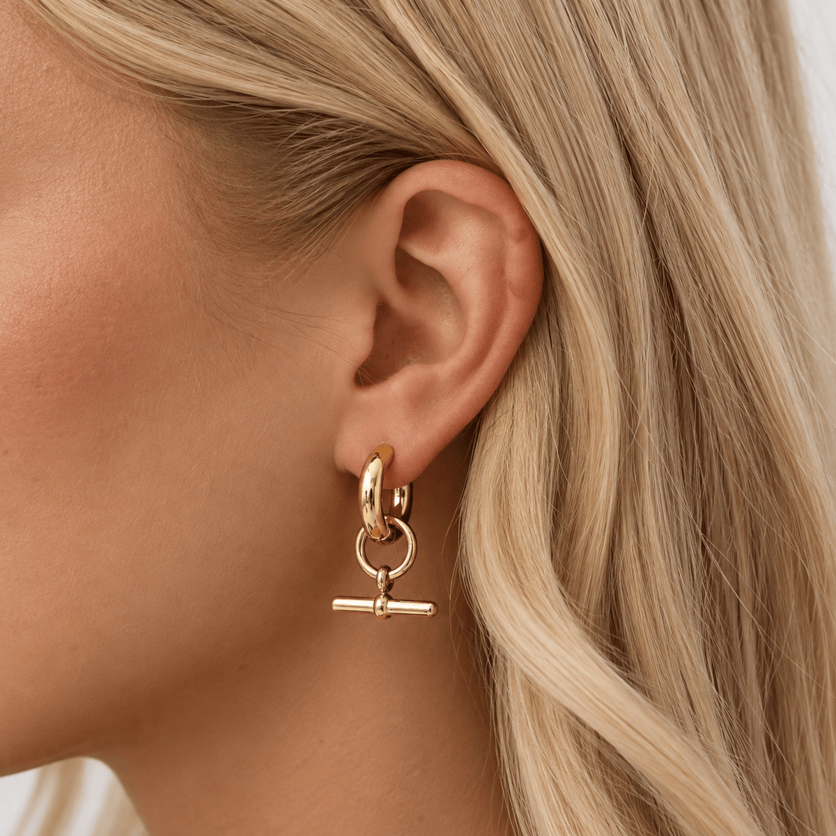 Bohomoon Stainless Steel Set Sail Hoop Earrings